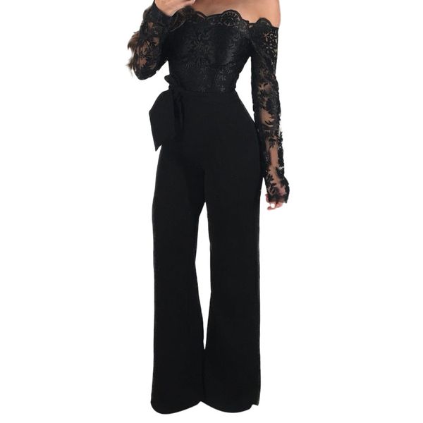off shoulder lace jumpsuit summer fashion bandage wide leg jumpsuit long sleeve elegant bodycon female #h, Black;white
off shoulder lace jumpsuit summer fashion bandage wide leg jumpsuit long sleeve elegant bodycon female #h, Black;white