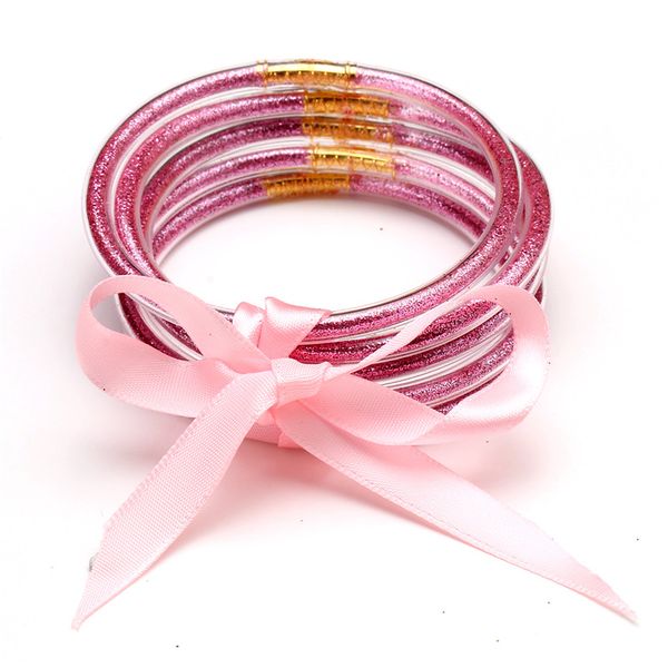 5 pcs/set beauty bowknot gold silver glitter bangles set 2019 all weather stack silicone plastic glitter jelly bangles wholesale, Black
5 pcs/set beauty bowknot gold silver glitter bangles set 2019 all weather stack silicone plastic glitter jelly bangles wholesale, Black