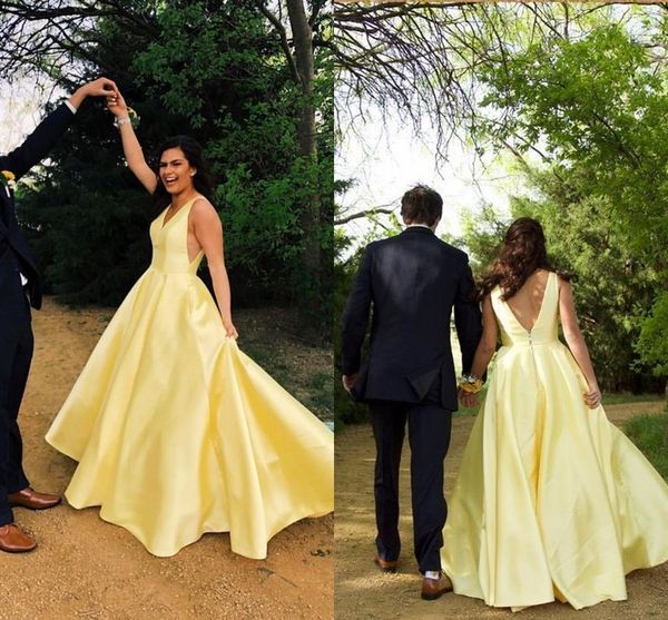 2019 charming v-neck v backless prom evening dresses satin a-line dresses evening wear special occasion dress for party women formal gowns, Black
2019 charming v-neck v backless prom evening dresses satin a-line dresses evening wear special occasion dress for party women formal gowns, Black