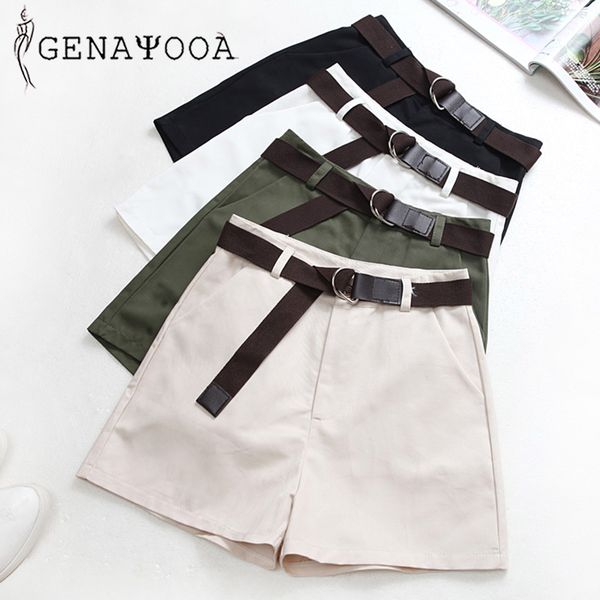 genayooa casual shorts women fitness wide leg black high waist shorts with belt office lady vintage feminino plus size, White;black
genayooa casual shorts women fitness wide leg black high waist shorts with belt office lady vintage feminino plus size, White;black