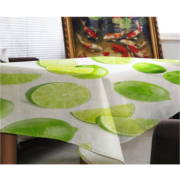 linen tablecloth nordic fruit pattern print tablecloth table cover