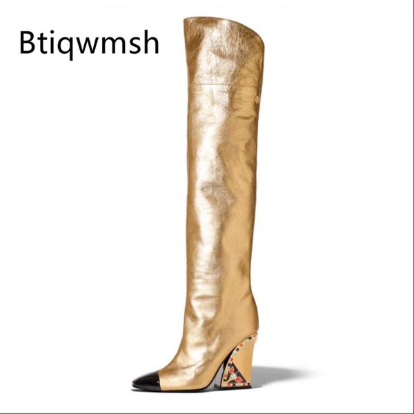 2019 gold thigh high boots women point toe mixed color rhinestone bead decor high heel boot lady runway shoes woman knight boot, Black
2019 gold thigh high boots women point toe mixed color rhinestone bead decor high heel boot lady runway shoes woman knight boot, Black