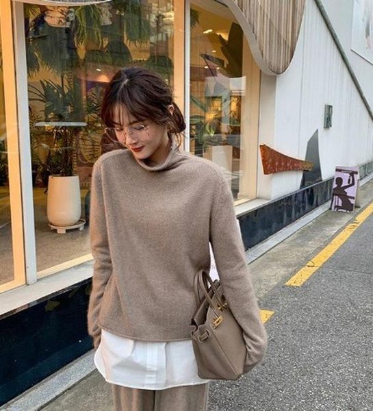 womens sweaters winter korean version of the new winter high collar sweater fashion casual women's sweaters, White;black
womens sweaters winter korean version of the new winter high collar sweater fashion casual women's sweaters, White;black