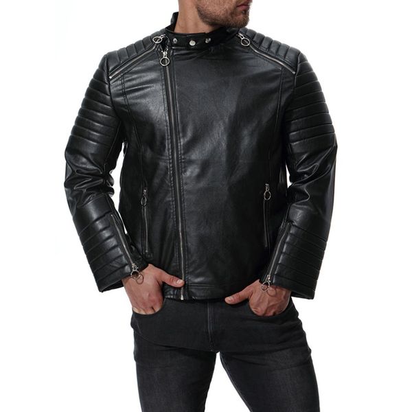 2019 europe and america fashion-men classic cable-stayed leather coat men locomotive leather jacket xb033, Black
2019 europe and america fashion-men classic cable-stayed leather coat men locomotive leather jacket xb033, Black