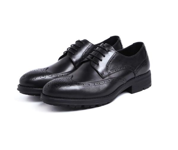 brown men shoes work wear style round toe soft-sole cowhide wedding fashion oxfords homme with box, Black
brown men shoes work wear style round toe soft-sole cowhide wedding fashion oxfords homme with box, Black