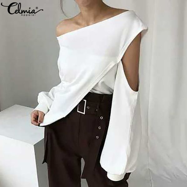 women's blouses & shirts celmia off shoulder white women long sleeve hollow summer fashion casual solid work streetwear blusas
women's blouses & shirts celmia off shoulder white women long sleeve hollow summer fashion casual solid work streetwear blusas
