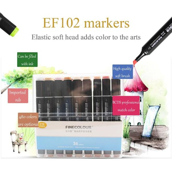 finecolour ef102 480 colors alcohol based ink soft brush sketch painting art markers
finecolour ef102 480 colors alcohol based ink soft brush sketch painting art markers