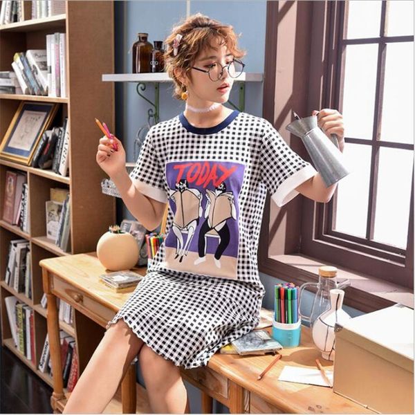 nightdress пижамы пижамы хлопка лета тонкие с коротким рукавом девушки мультфильма милые студенты могут носить одежды для отдыха, Black;red
nightdress пижамы пижамы хлопка лета тонкие с коротким рукавом девушки мультфильма милые студенты могут носить одежды для отдыха, Black;red