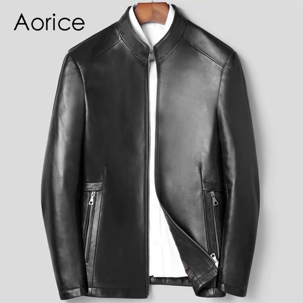 men's jackets aorice mt908 2021 fashion genuine leather standing collar jacket real sheepskin coat autunm and winter warm outwear, Black;brown
men's jackets aorice mt908 2021 fashion genuine leather standing collar jacket real sheepskin coat autunm and winter warm outwear, Black;brown