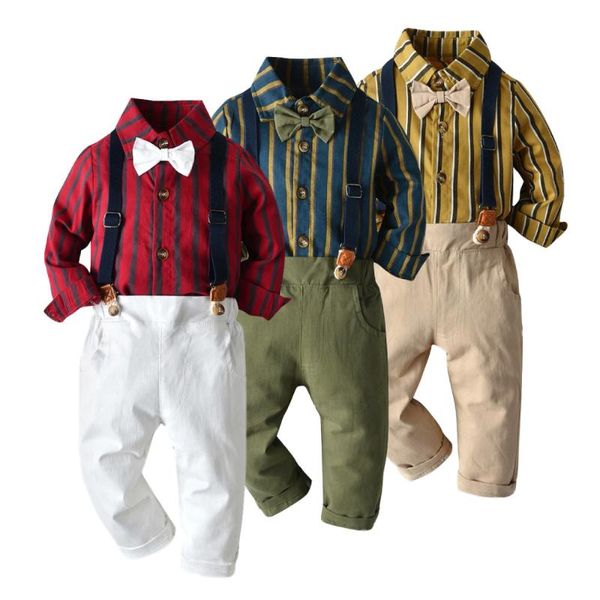 2pcs baby boys clothing set infant gentleman suit children baptism clothes toddler long sleeve shirt + suspender pants outfits, White
2pcs baby boys clothing set infant gentleman suit children baptism clothes toddler long sleeve shirt + suspender pants outfits, White