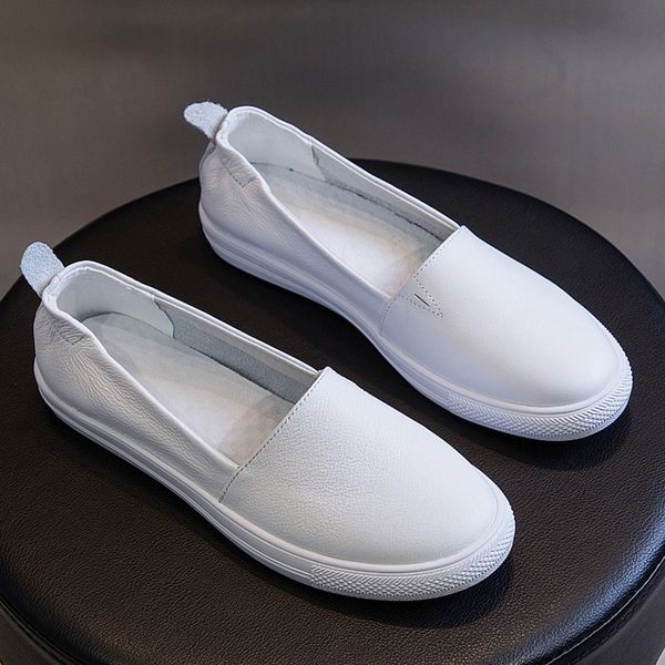 round toe summer shoes ladies tennis female slip-on 2019 fashion women's all-match genuine leather sneakers shallow mouth flats, Black
round toe summer shoes ladies tennis female slip-on 2019 fashion women's all-match genuine leather sneakers shallow mouth flats, Black