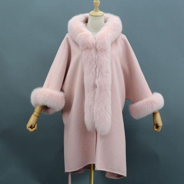 women's wool & blends cashmere woolen coat winter natural real fur collar casual hooded cardigan women jacket, Black
women's wool & blends cashmere woolen coat winter natural real fur collar casual hooded cardigan women jacket, Black