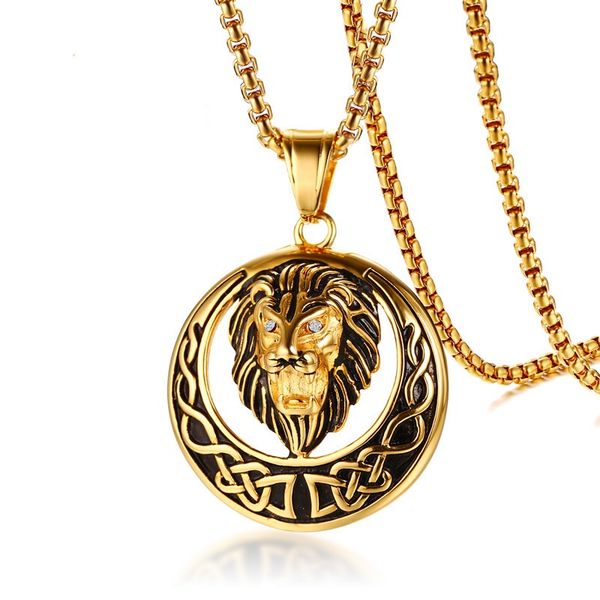 gold color simple fashion men's stainless steel lion pendant necklace link chain necklace jewelry gift for men boys j1029, Silver
gold color simple fashion men's stainless steel lion pendant necklace link chain necklace jewelry gift for men boys j1029, Silver