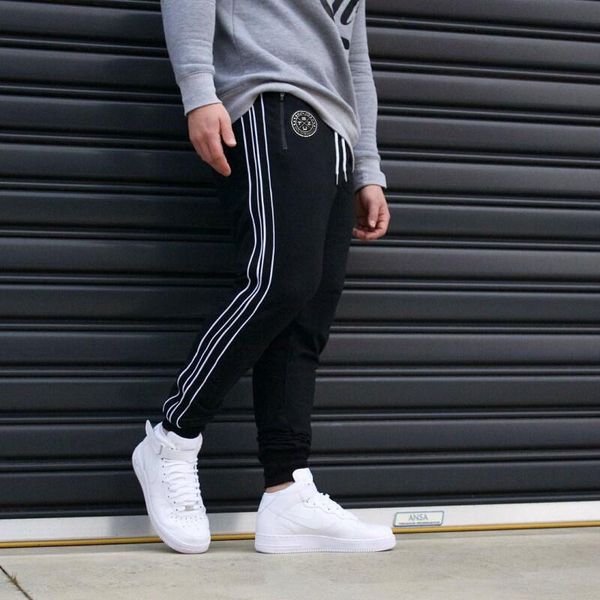 new fall and winter men's urban leisure wind external stripe fashion 100% cotton sweat exercise pants, Black
new fall and winter men's urban leisure wind external stripe fashion 100% cotton sweat exercise pants, Black