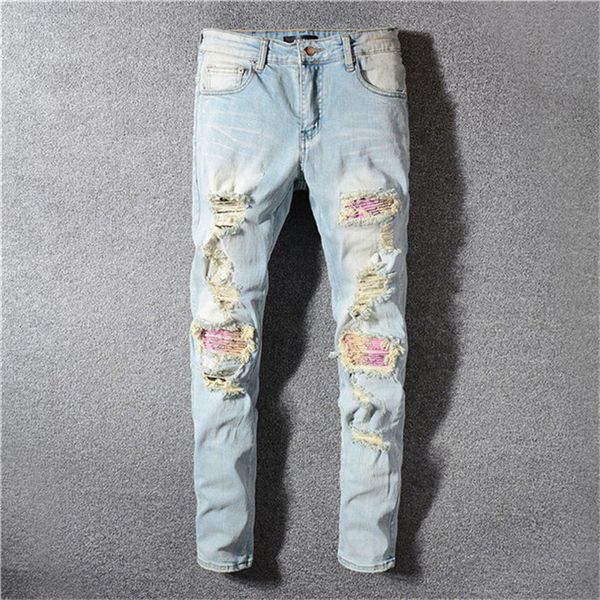 2020 men jeans clothing designer pants mens designer pants print army green destroyed mens pants de designer pour hommes, Blue
2020 men jeans clothing designer pants mens designer pants print army green destroyed mens pants de designer pour hommes, Blue