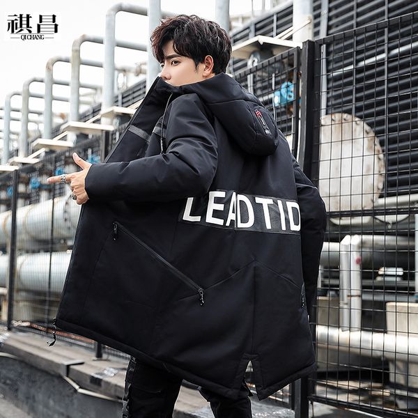 2019 season down jackets male long fund youth tide brand men's wear even hat cotton-padded clothes man leisure time loose coat, Black
2019 season down jackets male long fund youth tide brand men's wear even hat cotton-padded clothes man leisure time loose coat, Black