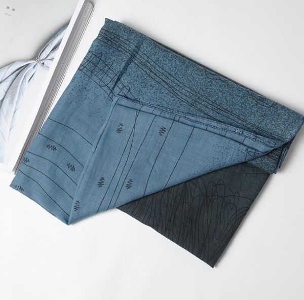 retro pattern scarf spring and autumn new korean cotton and hemp pop shawl scarf ing, Blue;gray
retro pattern scarf spring and autumn new korean cotton and hemp pop shawl scarf ing, Blue;gray