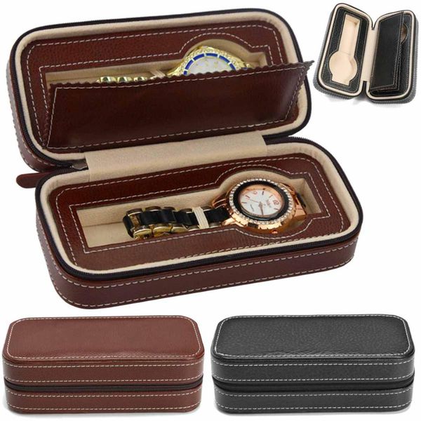 2 grids pu leather watch box watch organizer storage watches display case tray zippere travel jewelry collector case, Black;blue
2 grids pu leather watch box watch organizer storage watches display case tray zippere travel jewelry collector case, Black;blue