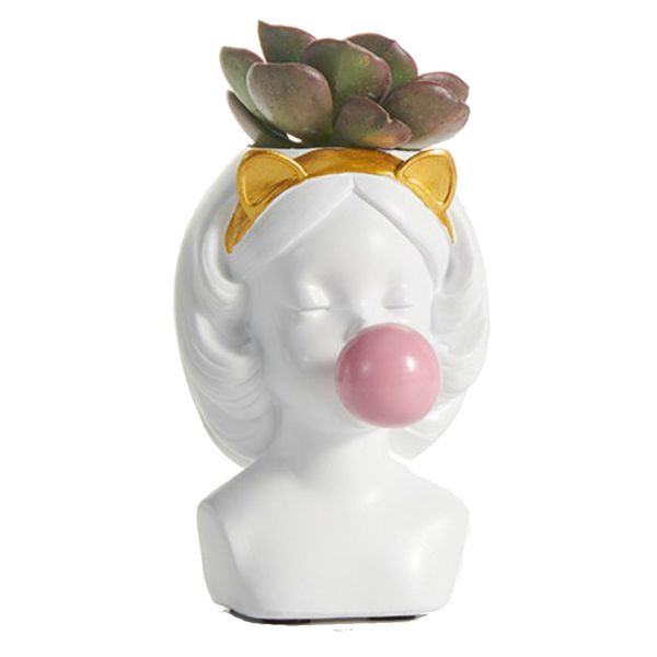 cute girls flowerpot resin succulent planter desk plant container mini ornament home decor (white, with cat ears
cute girls flowerpot resin succulent planter desk plant container mini ornament home decor (white, with cat ears