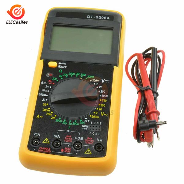 dt9205a lcd digital multimeter multimetro electric handheld voltmeter ammeter tester resistance capacitance amp ac/dc test probe
dt9205a lcd digital multimeter multimetro electric handheld voltmeter ammeter tester resistance capacitance amp ac/dc test probe
