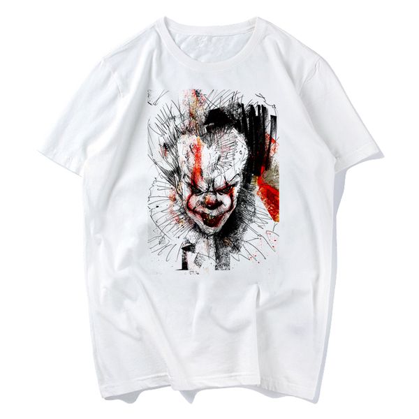 it clown pennywise t-shirt men summer t-shirt boy print tshirt anime t shirt brand clothing white color tees s-xxxl, White;black
it clown pennywise t-shirt men summer t-shirt boy print tshirt anime t shirt brand clothing white color tees s-xxxl, White;black
