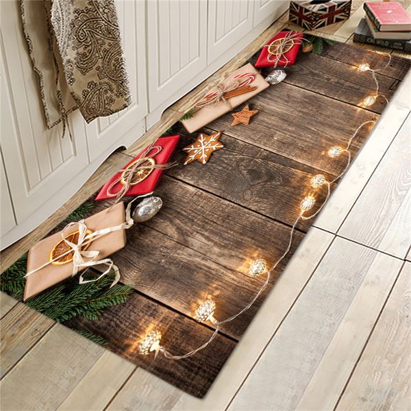 

merry christmas 3d floor carpet outdoor rugs door anti-slip kitchen dinning room fireplace santa snowman flannel mat home decors