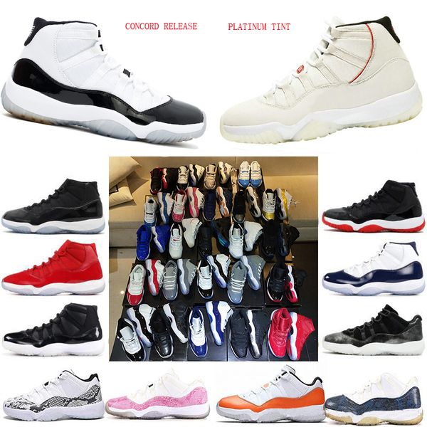 jumpingman 11 basketball shoes new 11s concord 45 platinum tint heiress win like 96 snakeskin barons designer sneakers men shoes with box