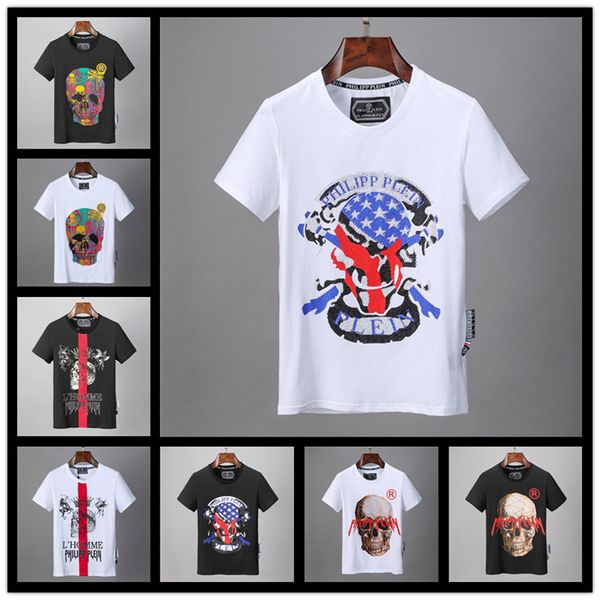 86 style fashion designer brand p-p drilling skulls t shirt mens clothing t shirts for men short sleeve tshirt, White
86 style fashion designer brand p-p drilling skulls t shirt mens clothing t shirts for men short sleeve tshirt, White