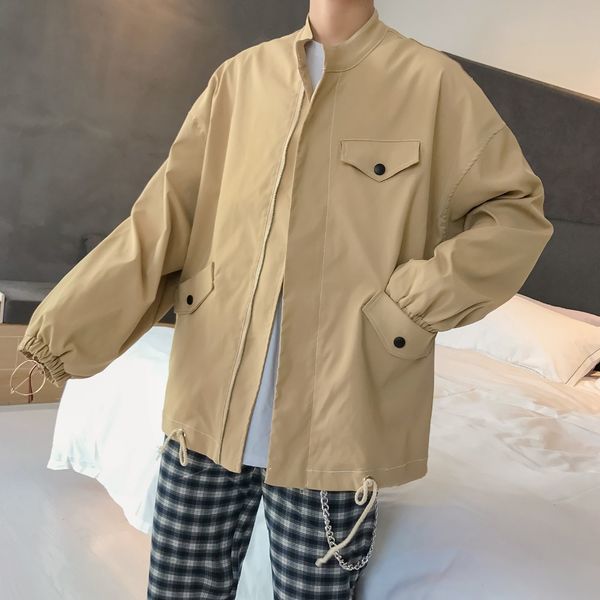 2018 men's fashion pockets coats stand collar streetwear bomber jackets loose casual brand khaki/green/pink windbreaker m-2xl, Black;brown
2018 men's fashion pockets coats stand collar streetwear bomber jackets loose casual brand khaki/green/pink windbreaker m-2xl, Black;brown
