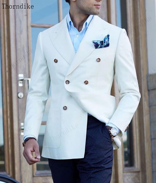 thorndike ( jackets + pants ) double breasted suit groom wedding suits men dress suit dinner party prom formal business, White;black
thorndike ( jackets + pants ) double breasted suit groom wedding suits men dress suit dinner party prom formal business, White;black