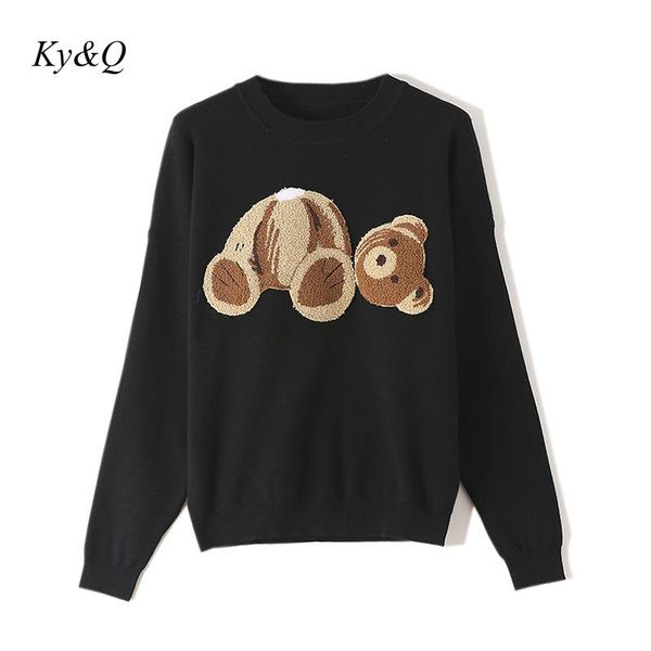 brand runway winter 2020 women sweet embroidery christmas luxury broken head bear sweater pullovers jumper clothers, White;black
brand runway winter 2020 women sweet embroidery christmas luxury broken head bear sweater pullovers jumper clothers, White;black