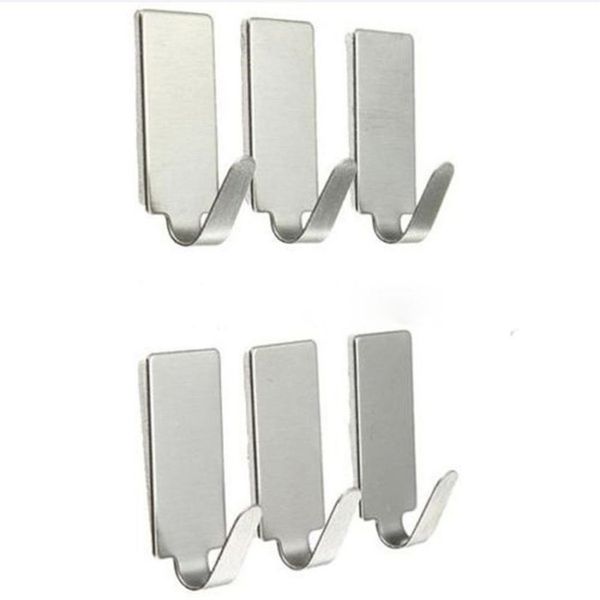 6pcs self adhesive hooks strong hanger home wall door hanger stainless steel holder hook for kitchen bathroom
6pcs self adhesive hooks strong hanger home wall door hanger stainless steel holder hook for kitchen bathroom