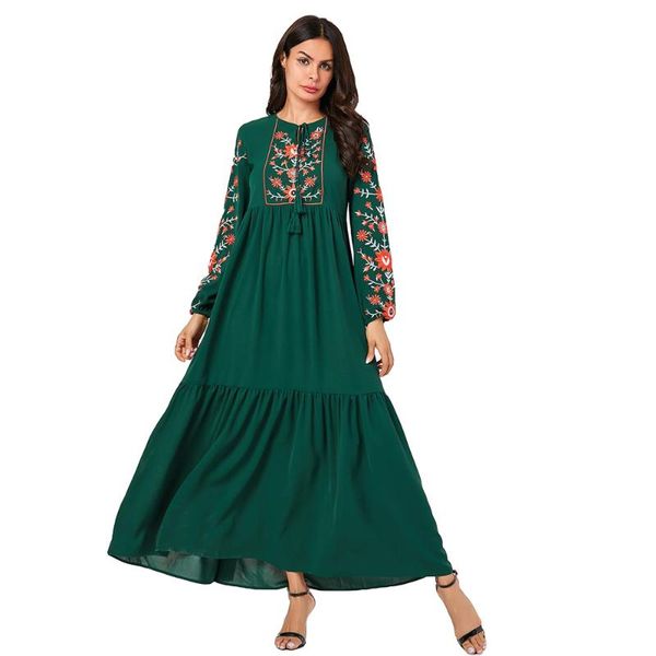 vintage floral embroidery abaya muslim women pleated long sleeve dress loose islamic jilbab kaftan dubai maxi cocktail party new, Red
vintage floral embroidery abaya muslim women pleated long sleeve dress loose islamic jilbab kaftan dubai maxi cocktail party new, Red