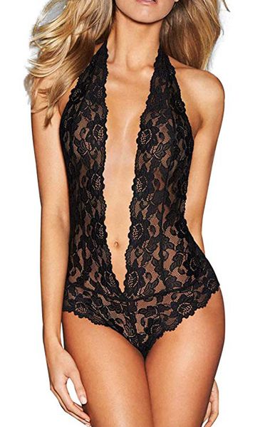womens halter lingerie lace teddy bodysuit deep v open back nightwear temptation lingeries black white red colors 2xl size, Red;black
womens halter lingerie lace teddy bodysuit deep v open back nightwear temptation lingeries black white red colors 2xl size, Red;black