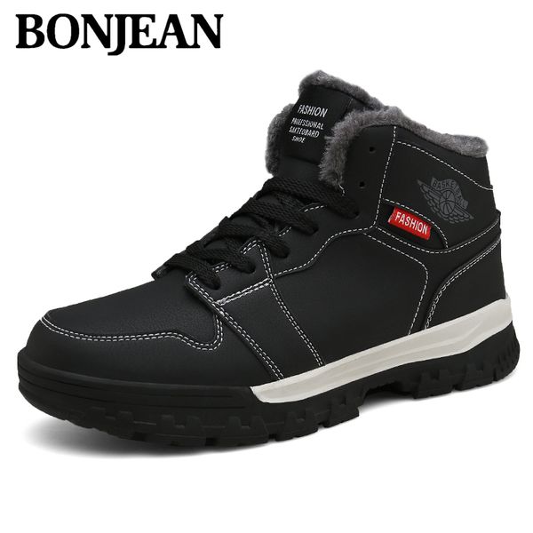 2019 new fashion winter men's shoes warm winter men's boots comfortable plus velvet lining solid anti-skid increased soles boots, Black
2019 new fashion winter men's shoes warm winter men's boots comfortable plus velvet lining solid anti-skid increased soles boots, Black