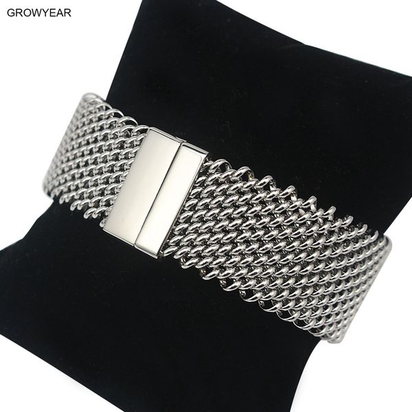 metal woven chain bracelets silver color mesh chain bangle stainless steel fashion jewelry 1 piece ing, Black
metal woven chain bracelets silver color mesh chain bangle stainless steel fashion jewelry 1 piece ing, Black