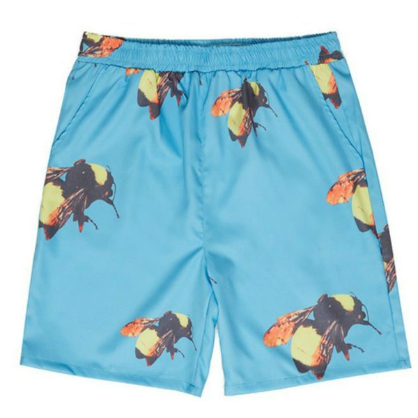 summer men's bee print men's casual shorts beach pants sports shorts, White;black
summer men's bee print men's casual shorts beach pants sports shorts, White;black
