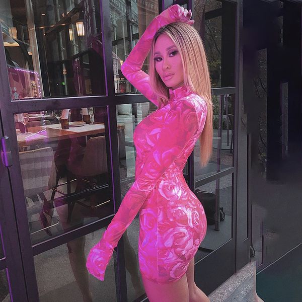 floral print women mini dresses with gloves long sleeve party clubwear pink fashion bodycon dress 2020 skinny slim, Black;gray
floral print women mini dresses with gloves long sleeve party clubwear pink fashion bodycon dress 2020 skinny slim, Black;gray