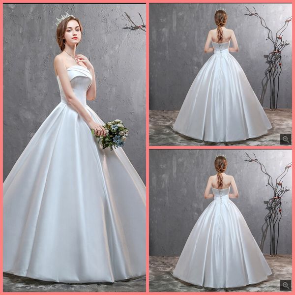 robe de soiree ball gown white satin princess wedding dress strapless sweetheart neck puffy elegant simple bride gowns sale
robe de soiree ball gown white satin princess wedding dress strapless sweetheart neck puffy elegant simple bride gowns sale