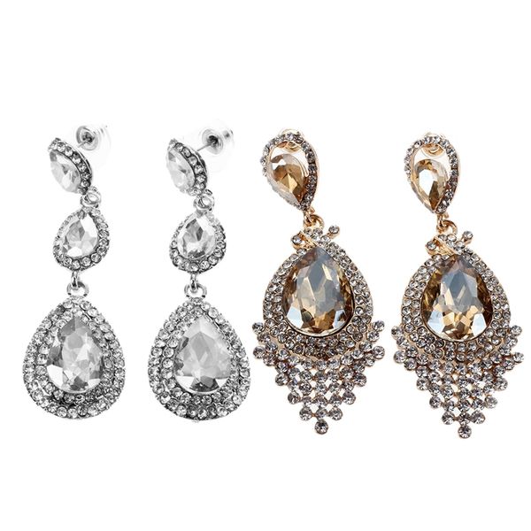 2 pair for women earrings : 1 pair bridal long drop pendant tassel earring party wedding jewelry silver & 1 wedding long dr
2 pair for women earrings : 1 pair bridal long drop pendant tassel earring party wedding jewelry silver & 1 wedding long dr