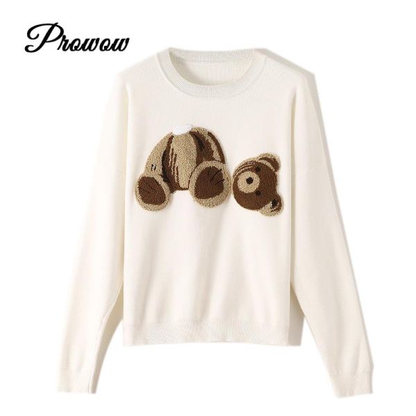 runway 2020 winter women sweet embroidery casual fashion white black broken head bear sweater pullover clothers
runway 2020 winter women sweet embroidery casual fashion white black broken head bear sweater pullover clothers