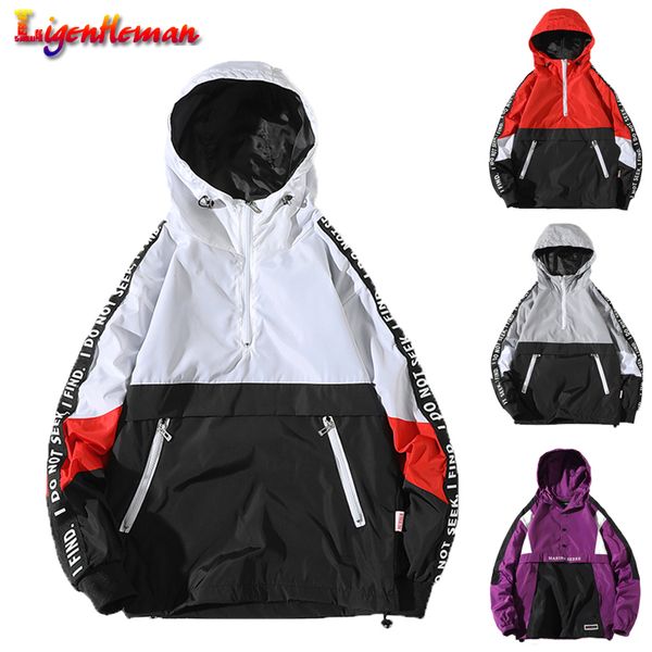 men fashion coat autumn winter loose zipper hip hop windbreaker men female hooded jackets patchwork color block pullover jacket, Black;brown
men fashion coat autumn winter loose zipper hip hop windbreaker men female hooded jackets patchwork color block pullover jacket, Black;brown