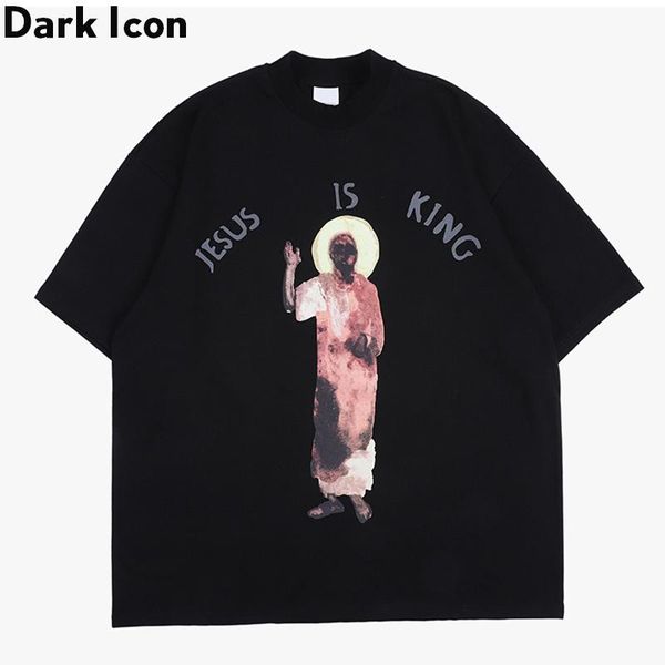 dark icon jesus is king printed tshirt 2020 summer hip hop t-shirt o-neck casual t shirt short sleeve cotton tee shirts, White;black
dark icon jesus is king printed tshirt 2020 summer hip hop t-shirt o-neck casual t shirt short sleeve cotton tee shirts, White;black