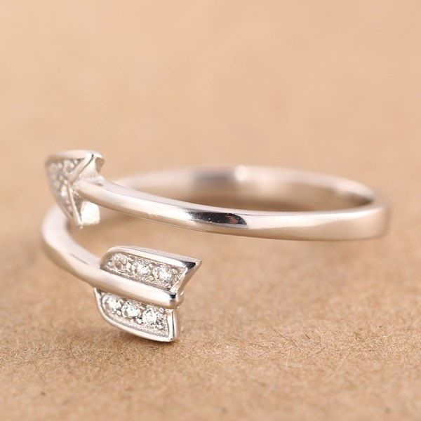 fashion women simple love bow and arrow open ring for wedding party engagement jewelry gift adjustable size, Silver
fashion women simple love bow and arrow open ring for wedding party engagement jewelry gift adjustable size, Silver