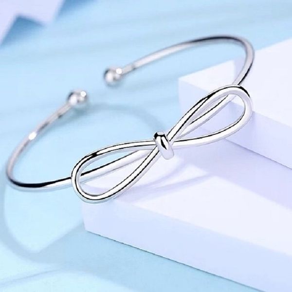 usenset metal stainless steel silver color tie knot bracelet simple cuff open bangles jewelry bangle for women jewelry yss02, Black
usenset metal stainless steel silver color tie knot bracelet simple cuff open bangles jewelry bangle for women jewelry yss02, Black