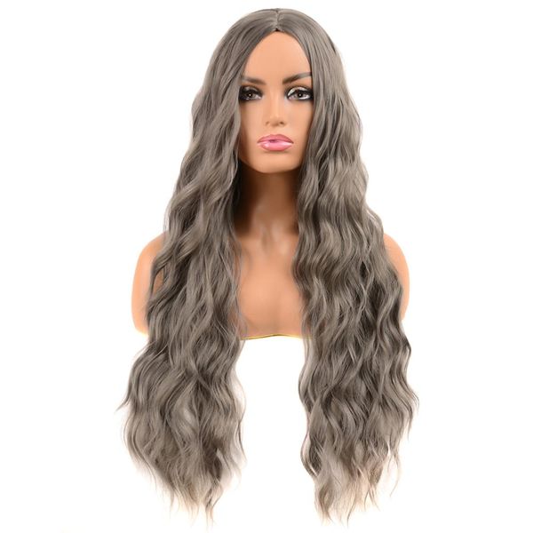 lisi hair long water wave hairstyle wigs for women synthetic hair high temperature fiber average siz, Black
lisi hair long water wave hairstyle wigs for women synthetic hair high temperature fiber average siz, Black