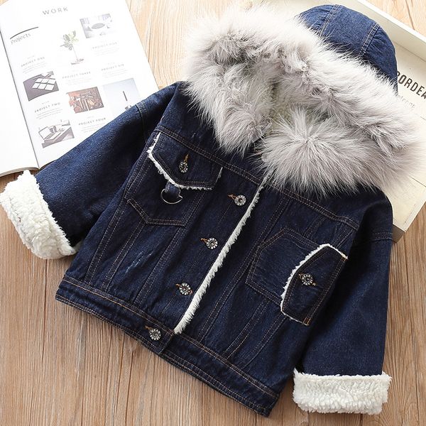 2019 girl baby winter coat cashmere denim fur hoodies coats girls kids thickwarm coats overwear clothes, Blue;gray
2019 girl baby winter coat cashmere denim fur hoodies coats girls kids thickwarm coats overwear clothes, Blue;gray