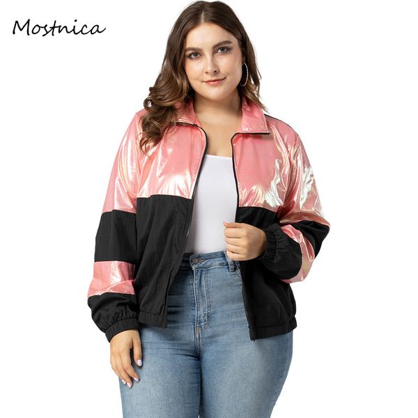 mostnica plus size women colorblock jacket casual patch zipped front long sleeves womanthin spring sport coat and outerwear, Black;brown
mostnica plus size women colorblock jacket casual patch zipped front long sleeves womanthin spring sport coat and outerwear, Black;brown