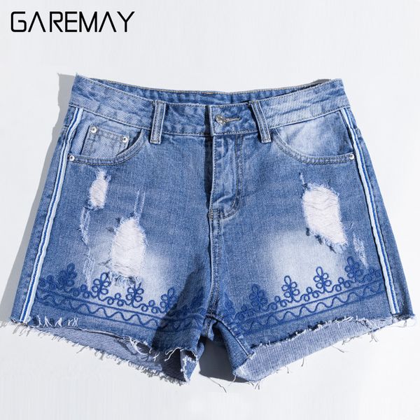 jeans shorts female embroidery short jeans causal pantalones cortos mujer hole frayed high waist denim pants for women garemay, Blue
jeans shorts female embroidery short jeans causal pantalones cortos mujer hole frayed high waist denim pants for women garemay, Blue