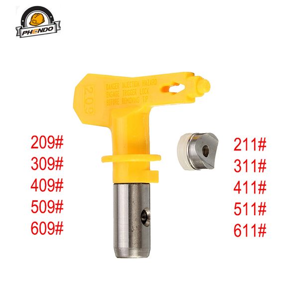 phendo airless tip 209/309/409/509/609/211-611 spray nozzle for high pressure spray gun seat guard guide sprayer power tools
phendo airless tip 209/309/409/509/609/211-611 spray nozzle for high pressure spray gun seat guard guide sprayer power tools